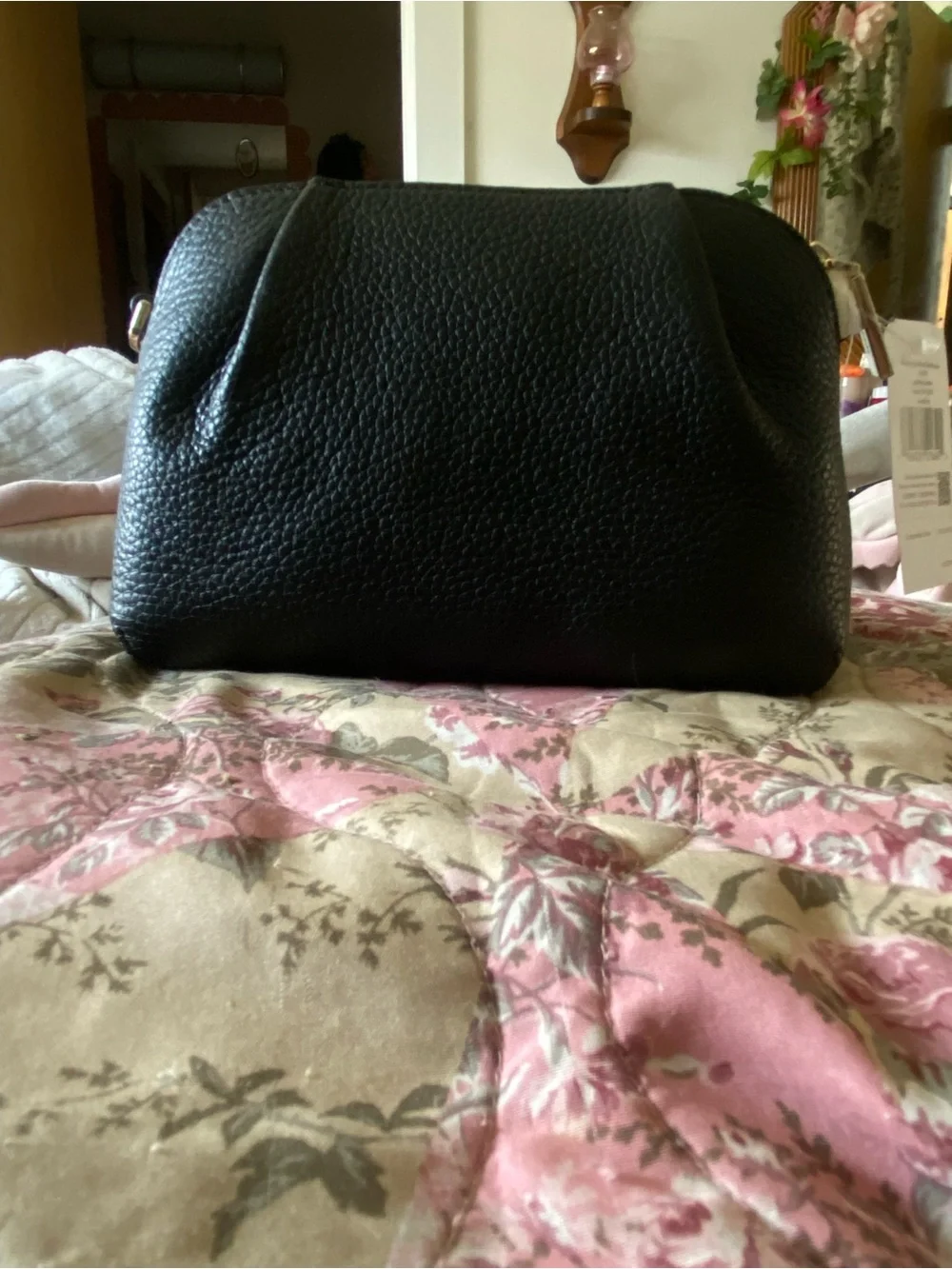 NWT Kate Spade New York | Black Pebbled Leather Convertible Dumpling Bag